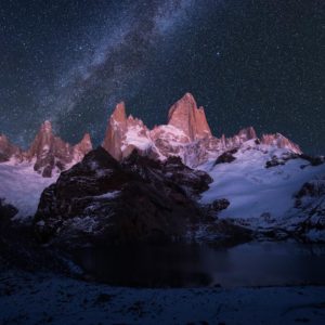 photo-fitz-roy-montagne-patagonie-paysage-nuit-étoiles-voie-lactee